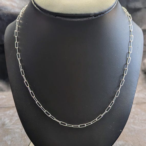 Sterling Silver Paperclip Necklace