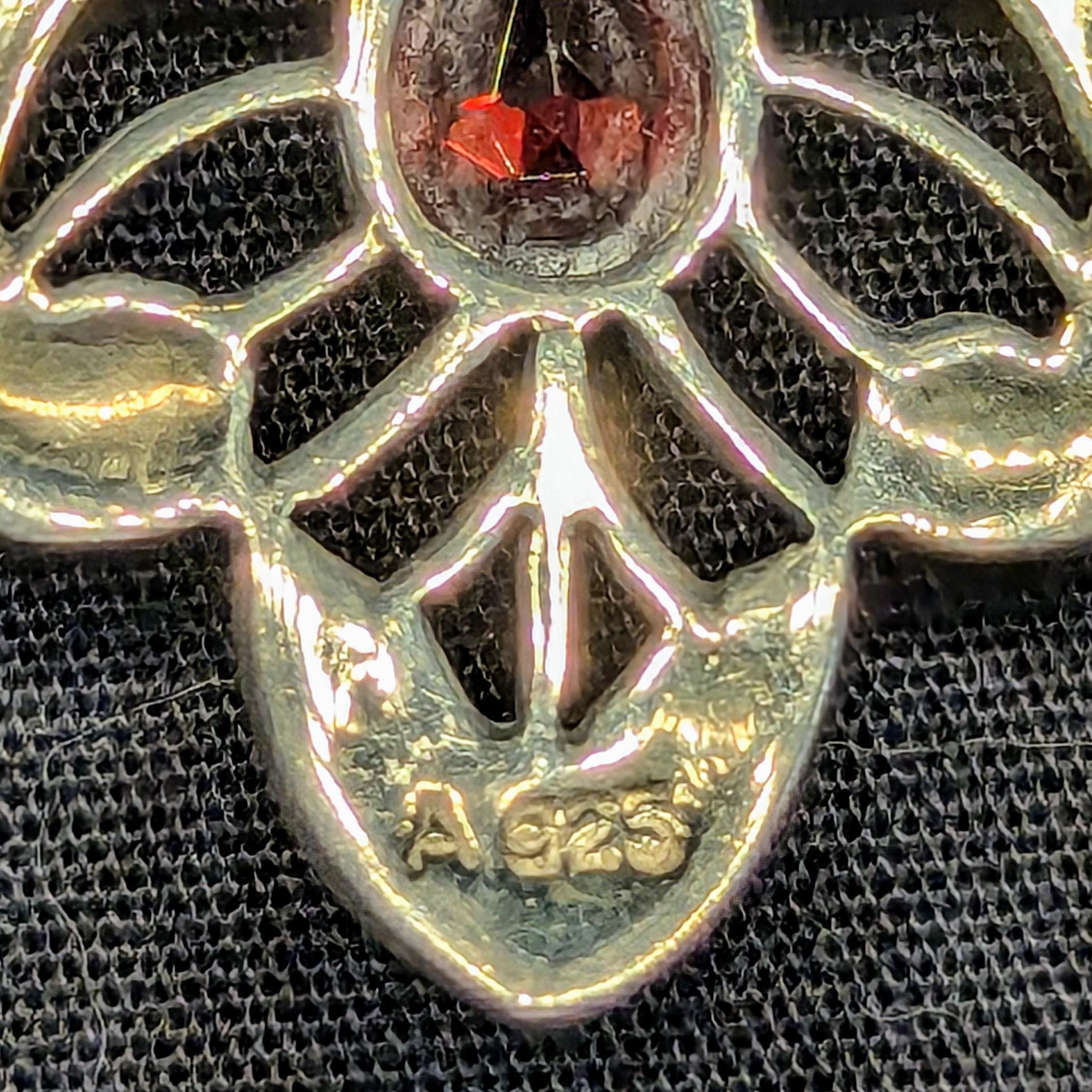 Vintage Sterling Silver Garnet and Marcasite Earrings - Etsy