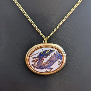 Gold-plated Dragon Pendant Necklace