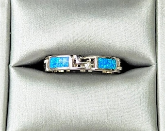 Sterling Silver Blue Opal Ring