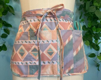 Upcycled 90’s Geo Print Garden Apron