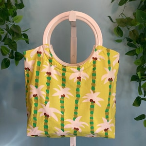 Upcycled Vintage 80’s Palm Tree Fabric Handbag