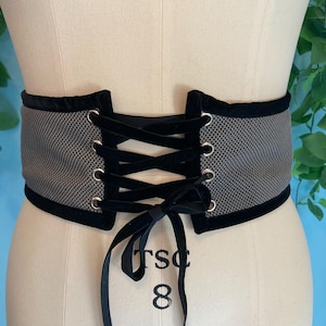 Armor Gray Corset Belt Sz L & XL