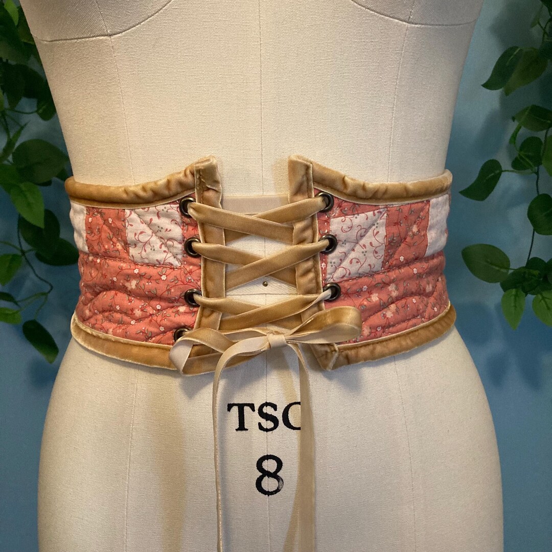 Upcycled Leather Corset Belt Tan main image 0