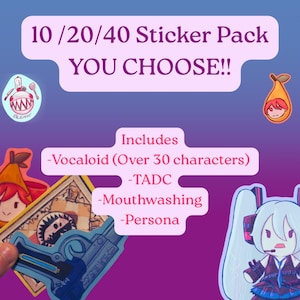 10/20/40 pack you choose waterproof stickers by Laboon