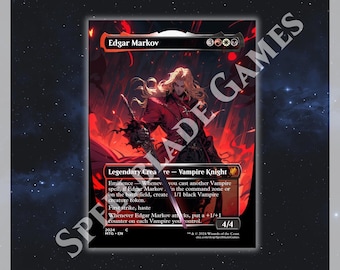 Custom MTG Proxy - Edgar Markov Alt Art | Alucard Castlevania Inspired | EDH Commander