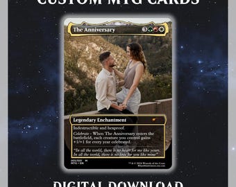 Custom MTG Style Trading Card Digital Download - Personalized Wedding Gift, Anniversary, Pets, Unique Gift