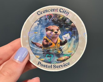 Crescent City otter postal sticker, stickers for book lovers, kindle sticker