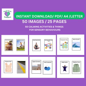 ASD Visual Guide. Sensory Behaviour, Visual Card, Calming Activities, Picture Card, Therapy, Homeschool Adhd visual, Special Needs Flashcard