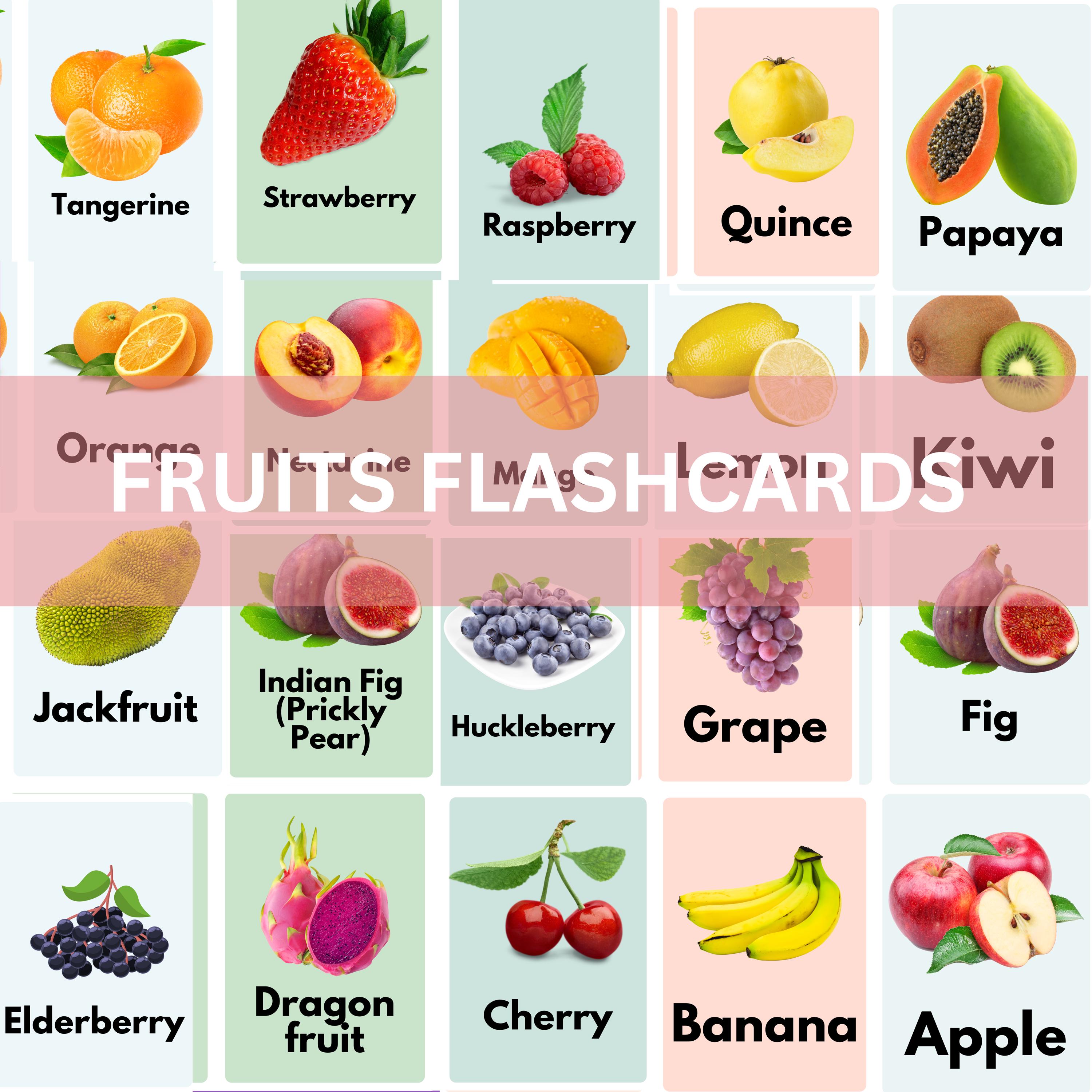 Alphabet Fruit Flashcards: ABC Learning for Toddlers (PDF & JPG
