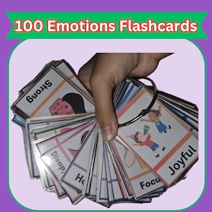 Flashcard emocional, Identificar emoção, Familiarizar emoção, Conhecer emoção, Diferentes emoções, Várias emoções, Cartão de sentimentos,