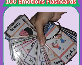 100 Emotions Flashcards: Printable Educational Tool (PDF)