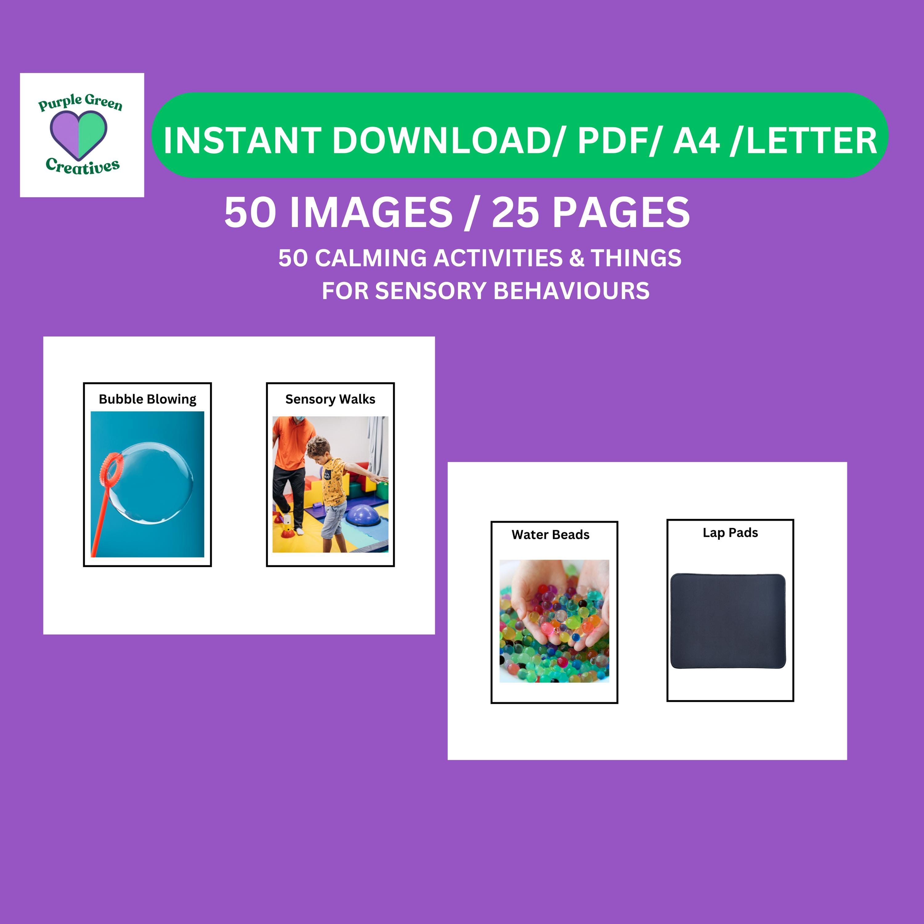 ASD Visual Guide. Sensory Behaviour, Visual Card, Calming Activities ...