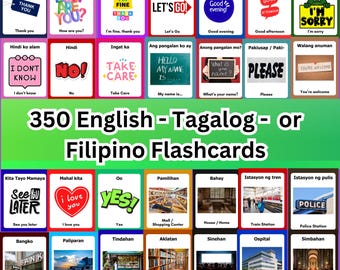 Tagalog Englisch Lernkarten: Zweisprachiges Lernen für Kinder (PDF Download)