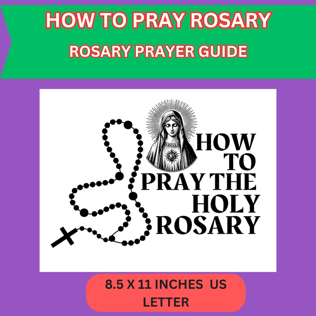 Printable Rosary Guide | How to Pray the Rosary for Kids or Adults ...