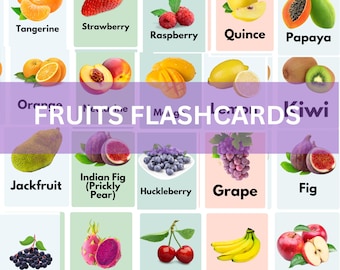 Alphabet Fruit Flashcards: ABC Learning for Toddlers (PDF & JPG