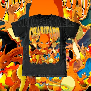 Charizard Shirt - Custom Vintage Design High Quality Tee Fan Gift Idea Gamer