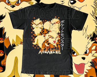Vintage Arcanine Shirt - Custom Vintage Design High Quality Tee Fan Gift Idea Gamer Adult & Kid Sizes