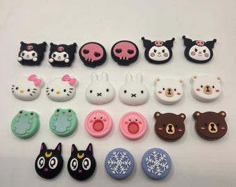 Cute Silicone keycap thumb Grip Cap Cover for Nintendo Switch 2 Game Joys