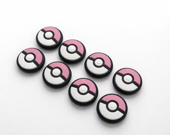 2x Thumb Grip Cap  cute Joystick Cover For Nintendo Switch/Lite/Oled pokemon pink pokeball 2pcs