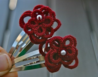 Pattern for Small 3D Flowered Barrettes