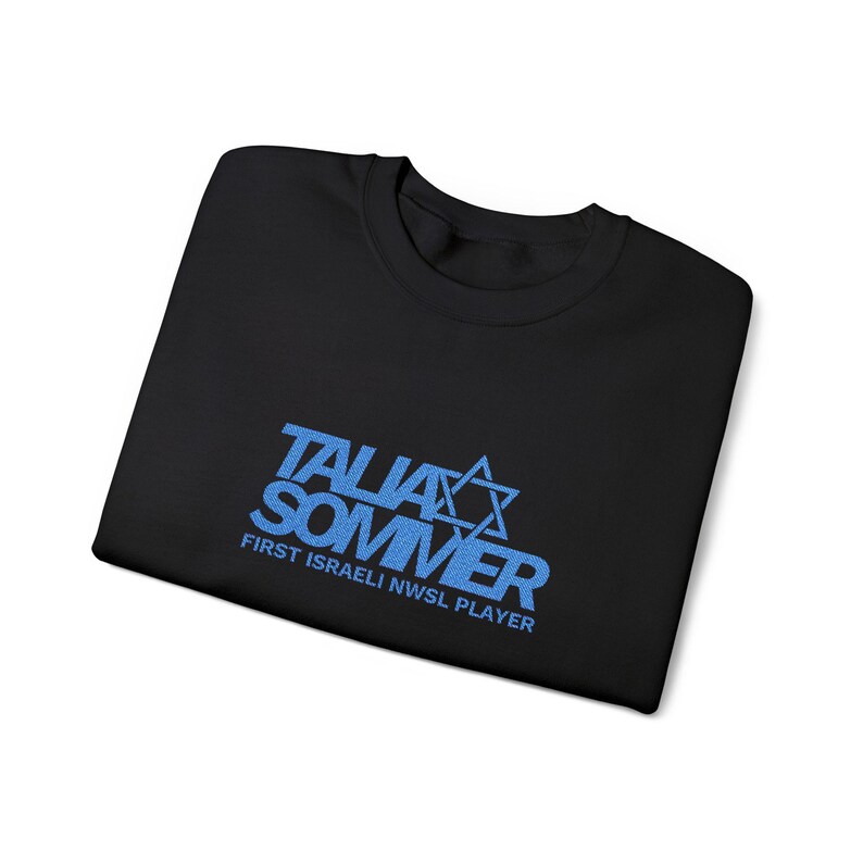 Talia Sommer Star of David Rookie Soccer Crewneck Sweatshirt | Israeli NWSL Player image 17