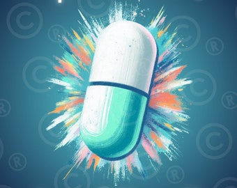 Prozac (Fluoxetin) ist meine fröhliche Pille - blau mit weißer Schrift