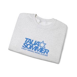 Talia Sommer Star of David Rookie Soccer Crewneck Sweatshirt | Israeli NWSL Player image 16
