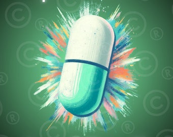 Prozac ist meine glückliche Pille - weiß auf grün
