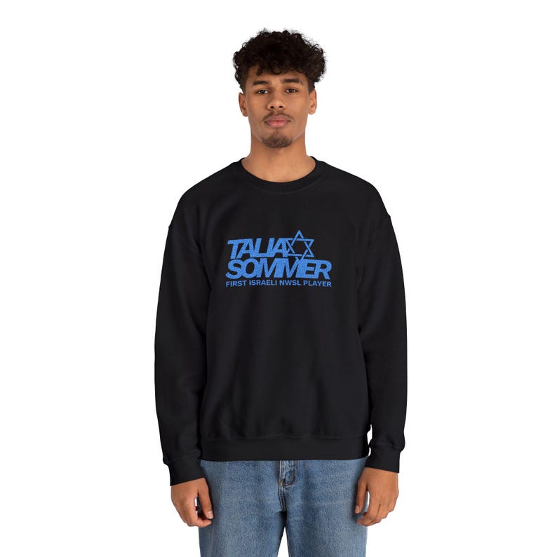 Talia Sommer Star of David Rookie Soccer Crewneck Sweatshirt | Israeli NWSL Player image 7
