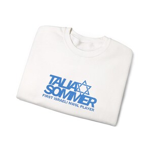 Talia Sommer Star of David Rookie Soccer Crewneck Sweatshirt | Israeli NWSL Player image 3