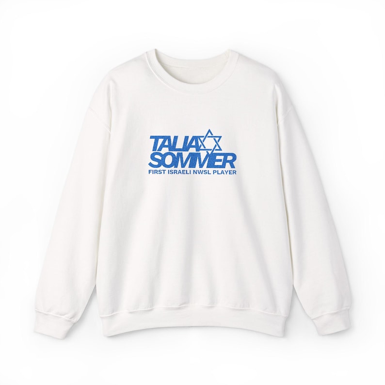 Talia Sommer Star of David Rookie Soccer Crewneck Sweatshirt | Israeli NWSL Player image 1
