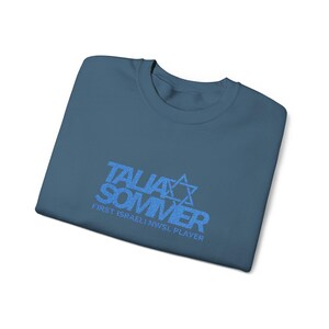 Talia Sommer Star of David Rookie Soccer Crewneck Sweatshirt | Israeli NWSL Player image 13