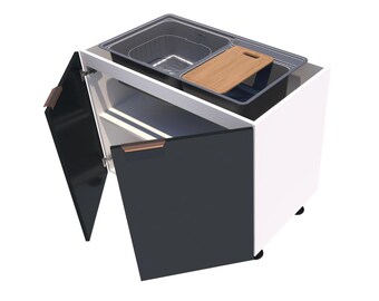 Sink cabinet KT.20.900 with Blum CLIP top BLUMOTION hinges project