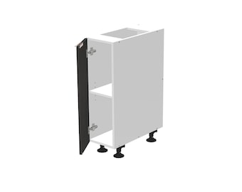 Kitchen cabinet J1.25.L with left Blum CLIP top BLUMOTION hinges project