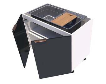 Sink cabinet KT.20.1000 with Blum CLIP top BLUMOTION hinges project