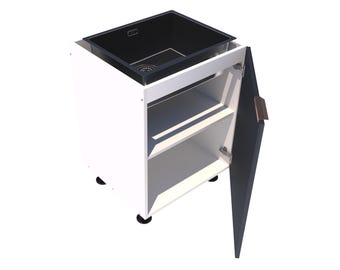 Sink cabinet KT.5.600.R with right  Blum CLIP top BLUMOTION hinges project