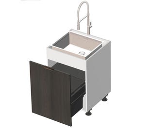 Sink cabinet KT.4.600 with Hailo Cargo waste bin project