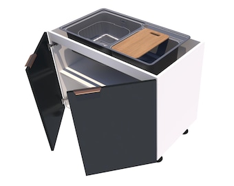 Sink cabinet KT.20.1200 with Blum CLIP top BLUMOTION hinges project
