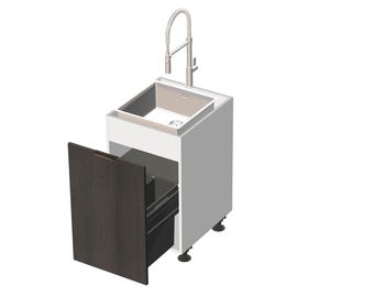 Sink cabinet KT.4.500 with Hailo Cargo waste bin
