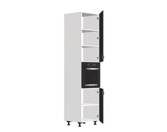 B2.60.260.R Kitchen oven cabinet with right Blum CLIP top BLUMOTION hinges project