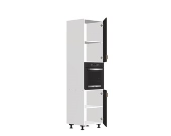 B2.60.240.R Kitchen oven cabinet with right Blum CLIP top BLUMOTION hinges project