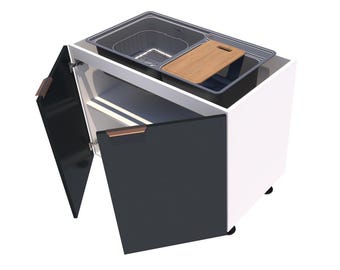 Sink cabinet KT.20.1100 with Blum CLIP top BLUMOTION hinges project