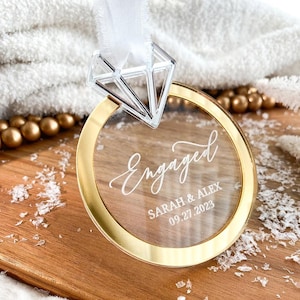 Custom Couple Wedding Ornament | Personalized Engagement Gift | Wedding Keepsake | Christmas Gift | Anniversary Gift | Couple Keepsake