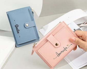 Personalised Wallet |  Purse with Name | Purse with Initials | Custom Purse Gift for Her | Christmas gift ideas for mum | Card Holder