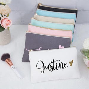 Custom Makeup Bag | Personalized Toiletry Bag | Custom Bridesmaid Gift | Christmas Gift | Cosmetic Bag Pouch | Bridesmaid Proposal