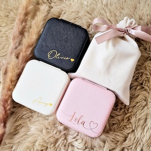 Personalized Jewelry Box | Travel Jewelry Case | Custom Name Jewelry box | Custom Jewelry Boxes | Bridesmaid Jewelry Box | Bridesmaid Gift