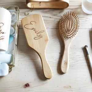 Custom Wooden Hairbrush | Personalized Bridesmaid Gift Hair Brush | Custom Bridesmaid Comb | Gifts for Her | Wedding Wooden Comb