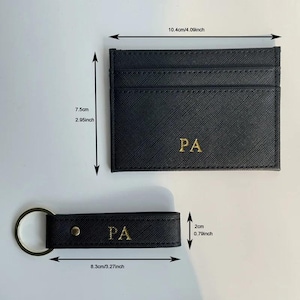 Personalised Card Holder |  Card Holder with Name | Card Holder  with Initials | Custom Gift for Her | Christmas gift ideas for mum |