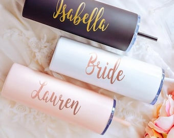 Personalized 20oz Skinny Tumble | 20oz Tumbler | Bridesmaid Gifts | Gift for Her | Bachelorette Party Gift | Custom gift | Christmas gift